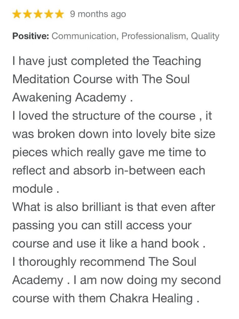 meditation teacher diploma course